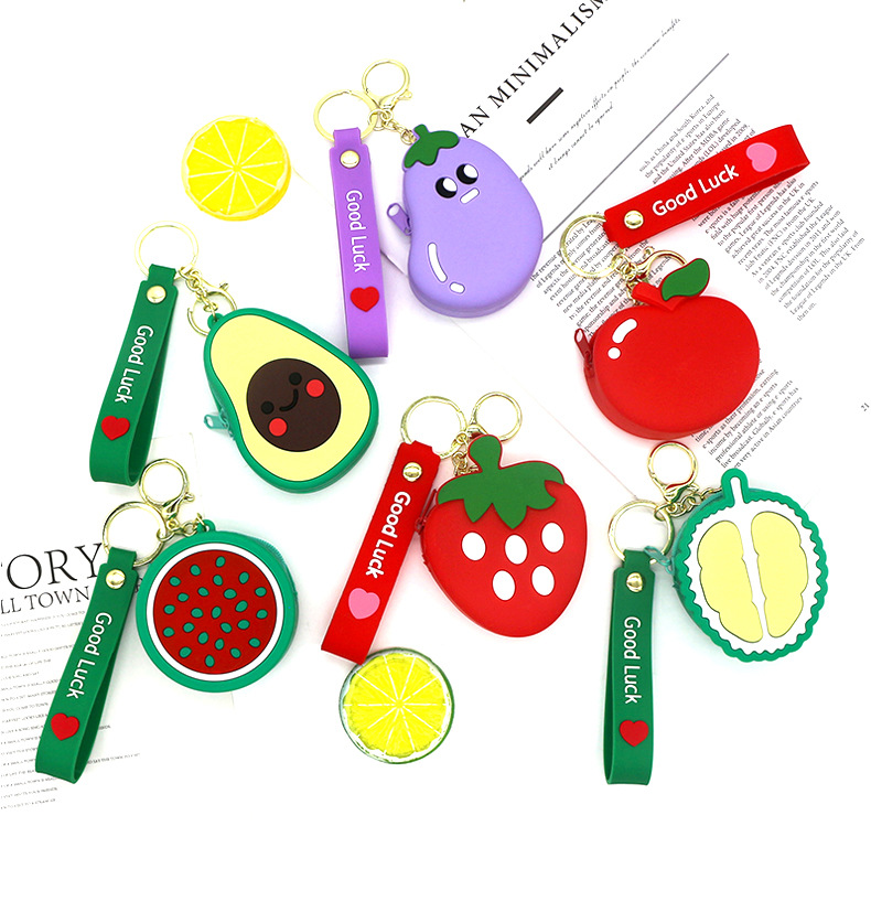32g Weight Kid'S Women's Animal Cartoon Fruit Silica Gel Zipper Kids Wallets