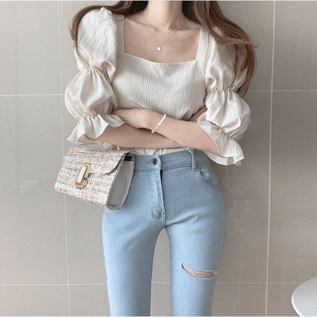 Women's Blouse Half Sleeve Blouses Elegant Solid Color display picture 2