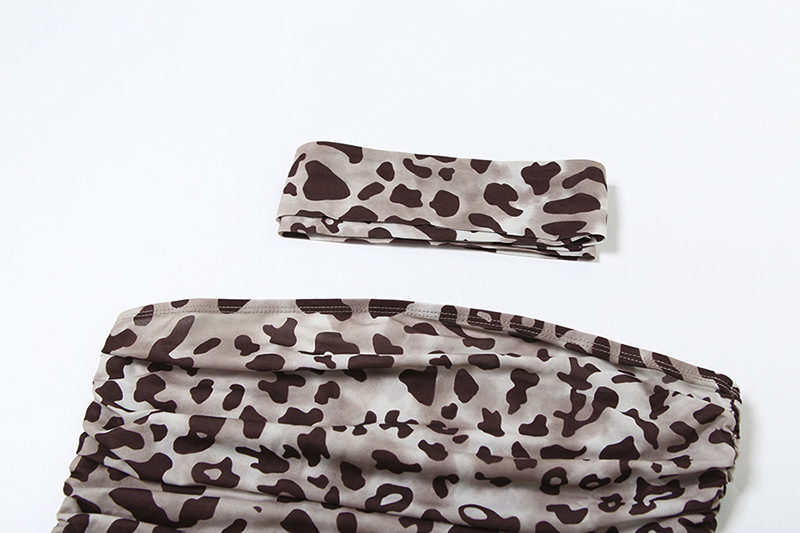 112g Weight Polyester Fabric Type Short Top Length Bandeau Tops Type Holiday Occasion Strapless Neckline Slim Fit Type Leopard Pattern Summer Season Women's Gender Backless Design Sexy, Streetwear Style Wholesale Women's Sexy Streetwear Leopard Backless Tank Tops 16