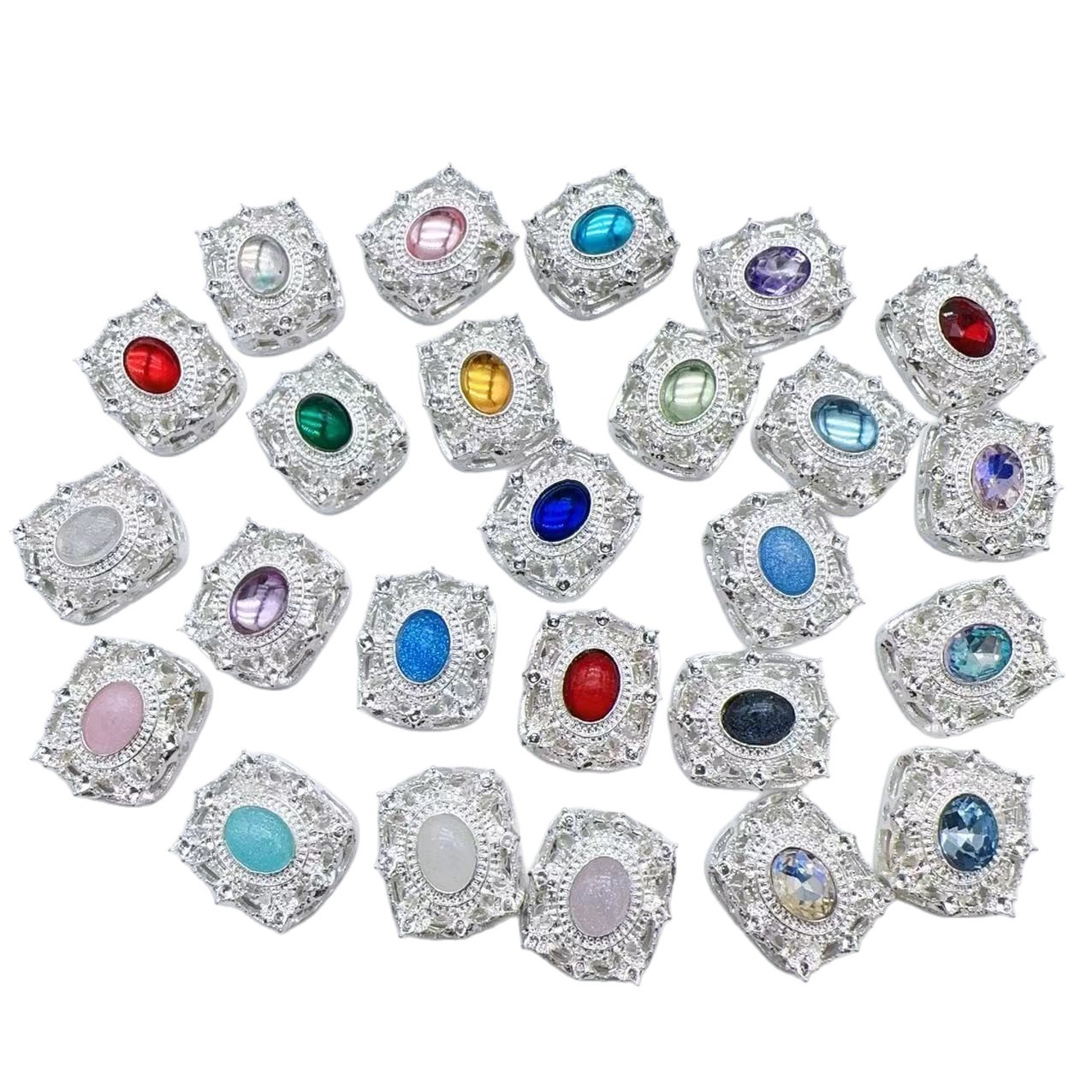 ダイヤモンドの長い方の大きい魔の箱の多い八穴のジルコニウムのdiyの手作りのビーズのブレスレットのネックレスの合金のアクセサリーのビーズの部品