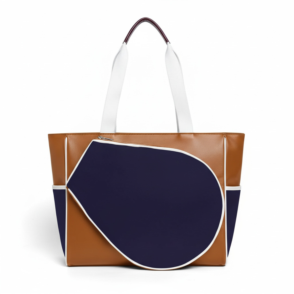 Bolsa de tenis de alto valor de piel pu mujer bolsa de fútbol deportiva al aire libre de gran capacidad de hombro doble bolsa de bádminton de hombro único image 8