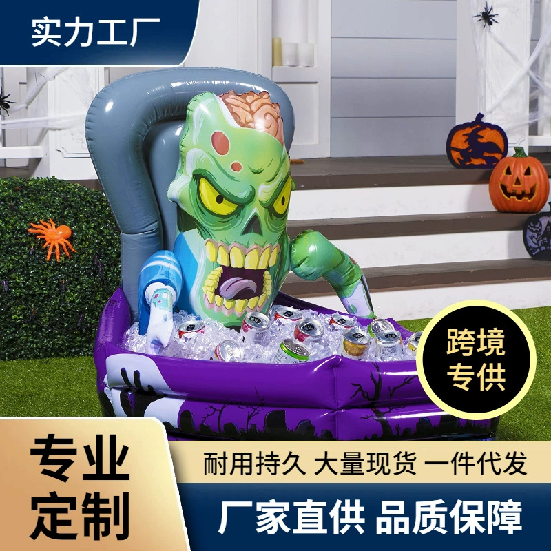 Надувное Монстр ведро со льдом Хэллоуин игрушки ужасов праздничный сад украшения кулон паук призрак дерево человек Тыква