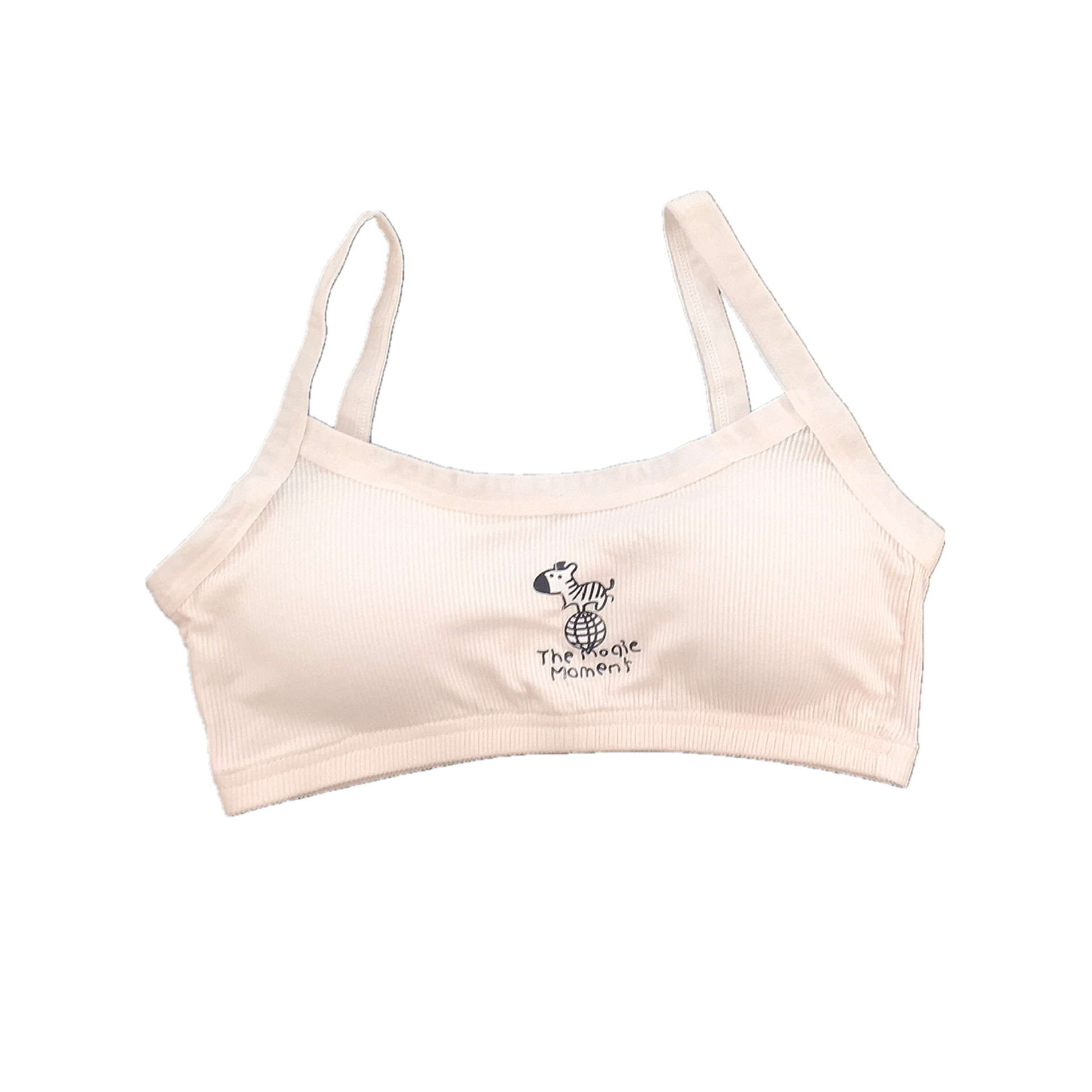 Ropa interior de desarrollo de niña de algodón roscado Escuela Secundaria estudiante de escuela primaria dibujos animados lindo camisola pequeña media y grandes niños envueltos en el pecho