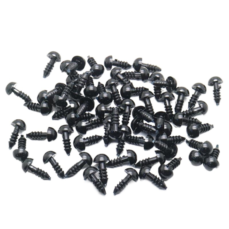 Ojos de plástico con tornillo para peluches y juguetes artesanales