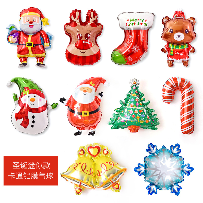 Navidad fiesta decoración globo traje escena atmósfera diseño suministros tire bandera papel de aluminio globo