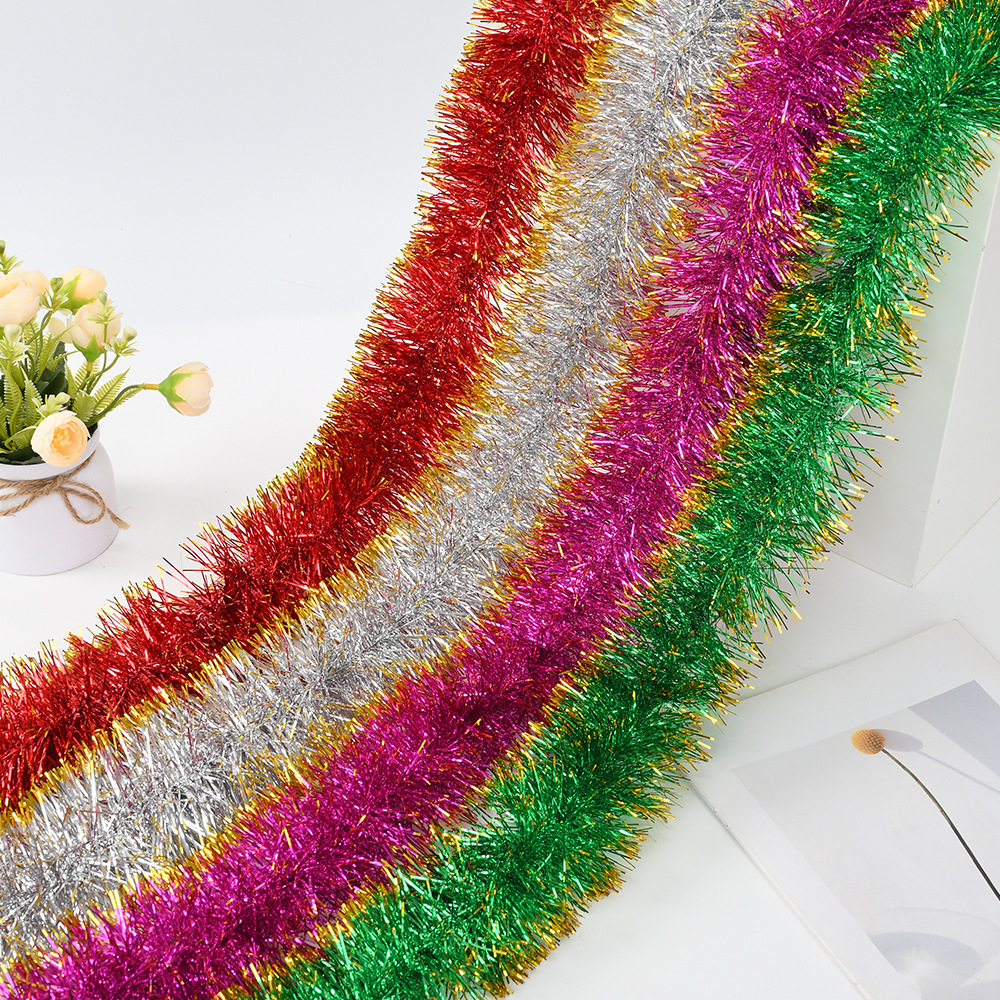 Borde de oro transfronterizo color raya nudo boda lana raya Garland cinta fiesta celebración aula jardín de infantes decoración de Navidad