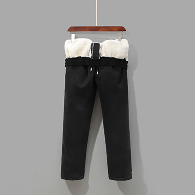 Мужские повседневные брюки бархатные толстые для пожилых людей носить свободные мужские брюки папы осенние и зимние бархатные брюки мужские эластые брюки