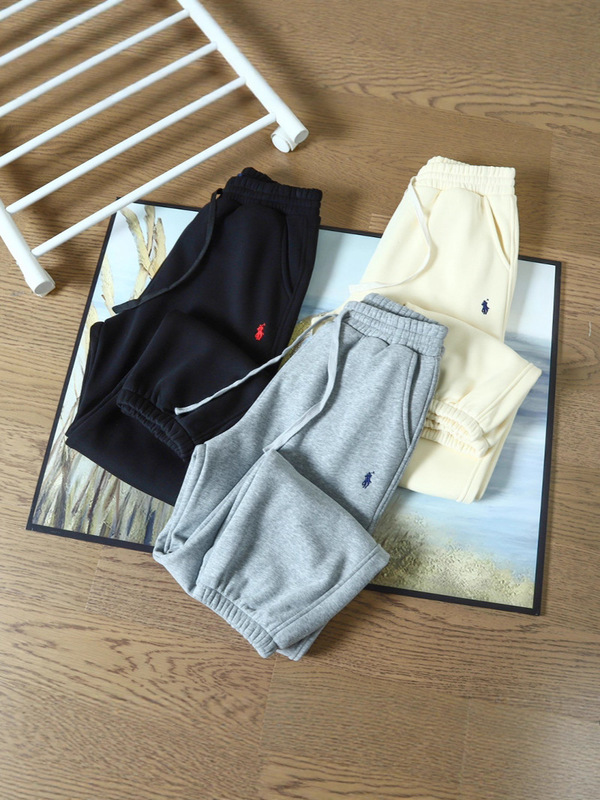 25高品质冬款保暖RL拉夫小马刺绣男女同款加绒卫裤|undefined