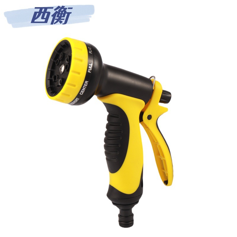 Cross-Border Supply of 3 Times Telescopic Water Pipe Gardening Watering Hose High Pressure Yellow Water Gun Set Black and Green Stripes