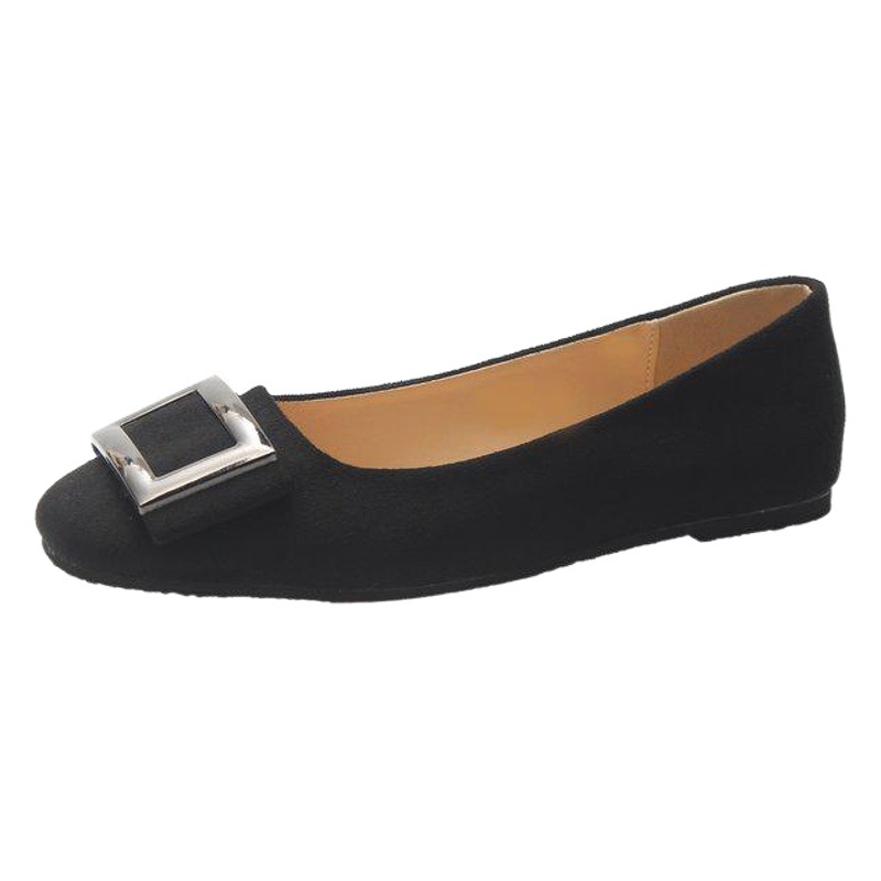 Zapatos de una sola capa para mujeres 2023 primavera casual zapatos de la abuela del dedo del pie cuadrado hebilla cuadrada mocasines ligeros slip-on zapatos femeninos