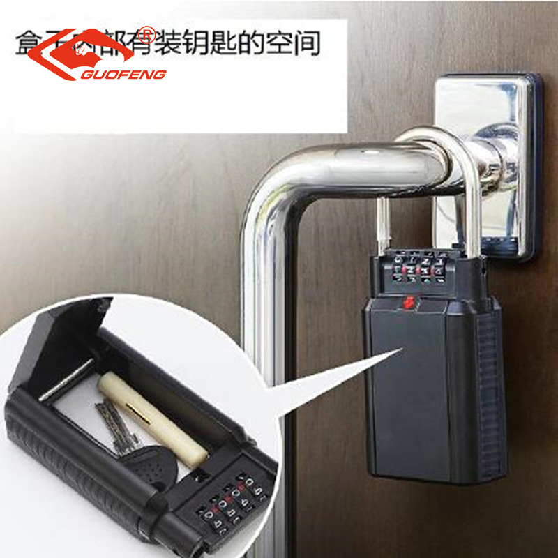 Decoración del hogar puerta de oficina cifrado candado mostrador caja de cerradura antirrobo caja de cerradura de aleación de zinc