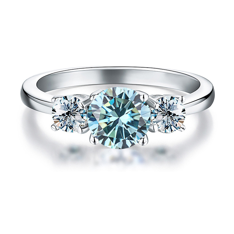 Anillo de plata esterlina s925 anillo de mujer de oro europeo y americano de lujo 3 quilates anillo de piedra de mosaico colorido