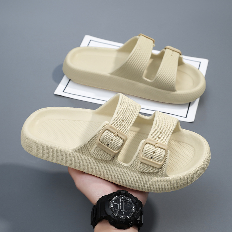 Zapatillas de hombre verano nuevo par zapatos Birkenstock deportes al aire libre moda todo fósforo playa interior zapatillas de dos barras mujeres