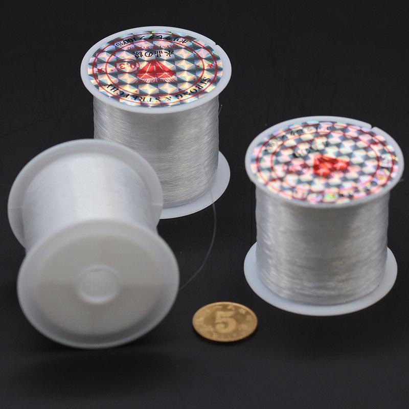 無彈力串珠線透明線細隱形水晶繩diy編織手工穿珠纏繞編戒指魚線