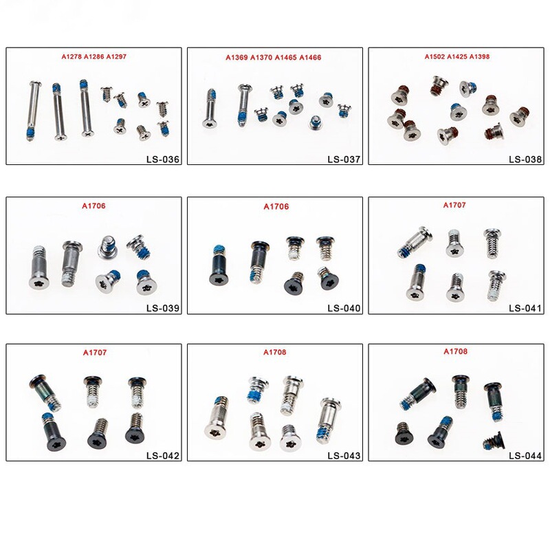 Applicable to Apple Macbook Pro Air Retina back cover shell bottom screws full series brand new screws