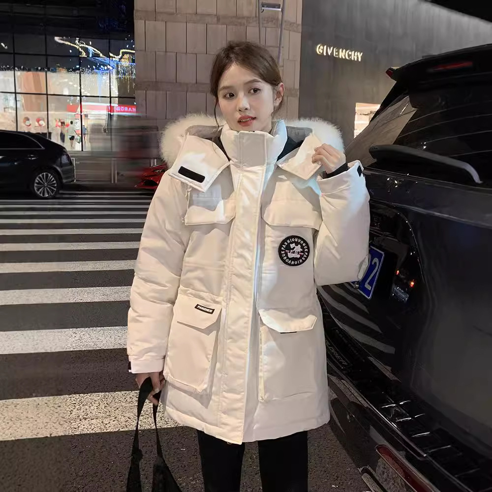 2024 invierno nuevo estilo coreano de algodón de cuello grande chaqueta de algodón de estudiantes suelta chaqueta de algodón largo chaqueta de pan image 4