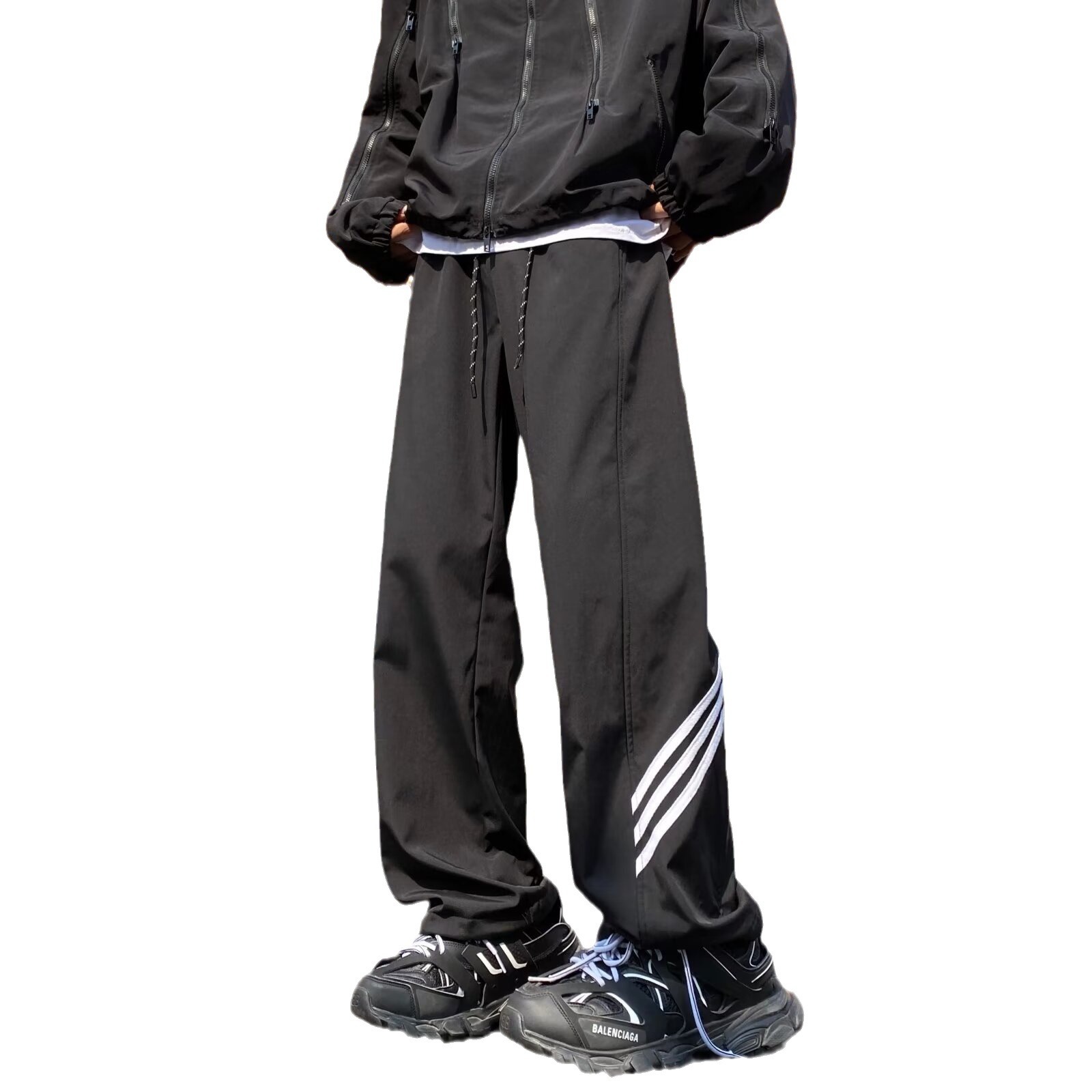 Tide, trousers for leisure, oversize, loose straight fit