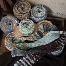 跨境油画系特色圈圈毛线团羊毛圈纱线复古手工编织中粗超柔批发