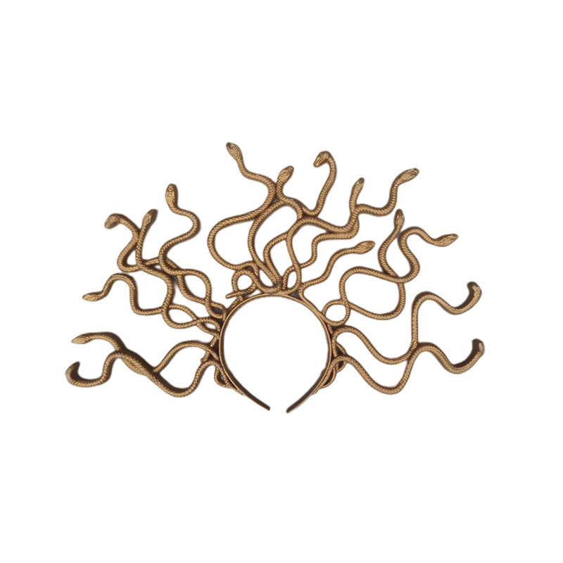 COS simulación en forma de serpiente divertido vestir accesorios de carnaval Medusa Halloween scary Banshee exagerado horror tocado