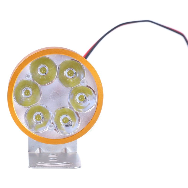 Мотоциклетная фара LED с 6 светодиодами, внешний прожектор для электроскутеров, водонепроницаемая, прямые поставки с завода