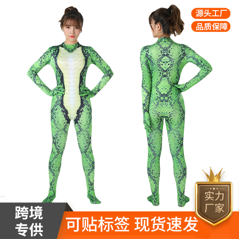 Python One-Piece Bodysuit, Horror Animal Series, Python Comes Out of the Cave, Halloween Costume, Cos Suit, Men's and Women's Performance Costume