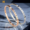 Brand advanced bracelet stainless steel, does not fade, wholesale, high-quality style, simple and elegant design, diamond encrusted