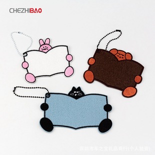South Korea Seoul DIY Luggage Bag Pendant Wenchuang Embroidery Gift Pendant Bracelet Keychain Pendant Anti-lost