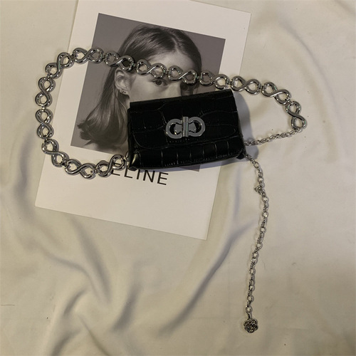  New Mini Waist Bag Women's Crossbody Bag Spring Summer New Belt Fashion Personality Chain Bag JK Trendy Ins