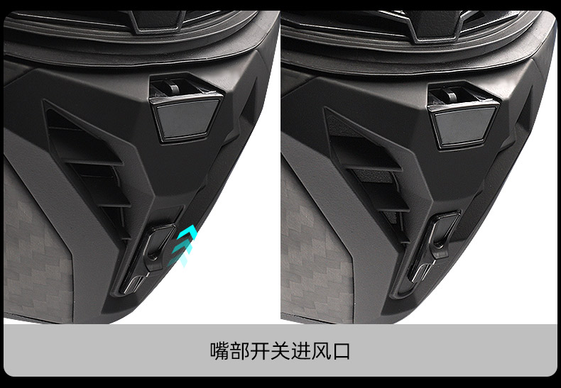 Carbon Fiber Motorcycle Helmet for Men and Women, Motorcycle Racing Full-Face Helmet, All-Season Summer Thunder Ff805