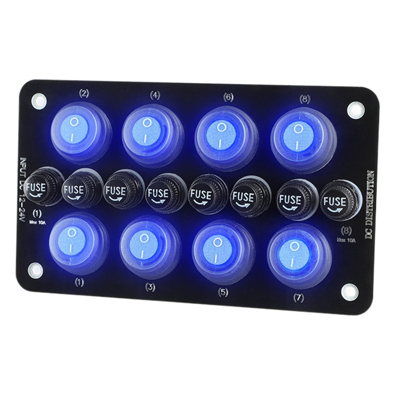 Modificación accesorios suministros de coche multi-Puerto interruptor eléctrico fusible base panel de control 12-24V nuevo producto