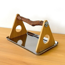 鹦鹉站架桌面鸟架子便携虎皮牡丹玄凤中小型鸟站架酸枣木架子站杆