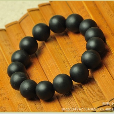 砭石系列手链批发 南阳镇平 保健手串 12mm 新款 韩国 时尚泗滨|ms