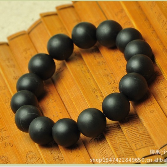 砭石系列手链批发 南阳镇平 保健手串 12mm 新款 韩国 时尚泗滨|ms