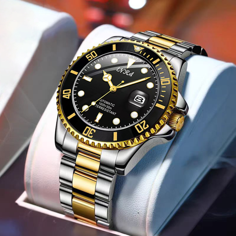 Lao's black and green water ghost automatic mechanical watch men's wrist watch 8006