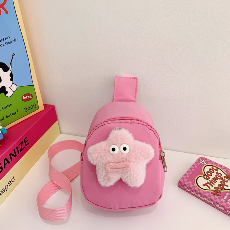 Bolsos lindos para niñas, bolsos de dibujos animados para niños, 2025 nuevos bolsos de pecho de peluche para niñas, bolsos de cambio para bebés