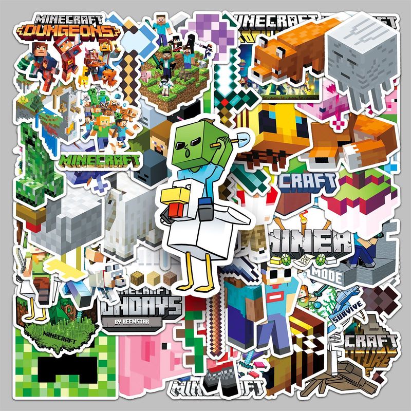50 My World Game Surrounding Cartoon Luggage Waterproof Graffiti Sticker Scooter Computer Tablet Decoration 50 My World Game Surrounding Cartoon Luggage Waterproof Graffiti Sticker Scooter Computer Tablet Decoration
