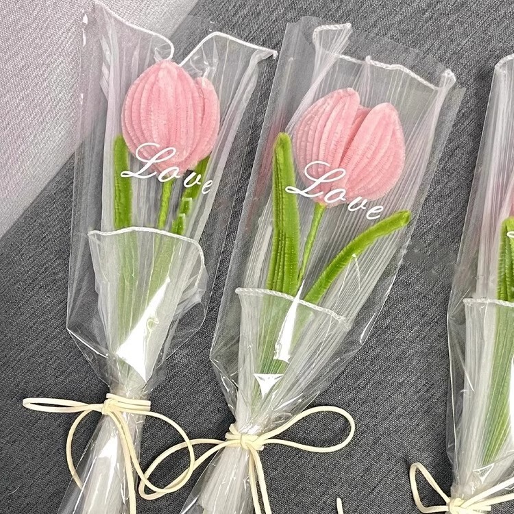 母亲节扭扭棒花束手工编织diy材料包郁金香成品520送女朋友闺蜜|undefined