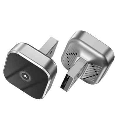 Carplay Wireless Interconnection Box Is Suitable for Wired to Wireless Car Navigation Apple Android Auto Two-In-One (Simsiz CarPlay və Android Auto) - silver-apple-carplay-android-auto-2-in-1