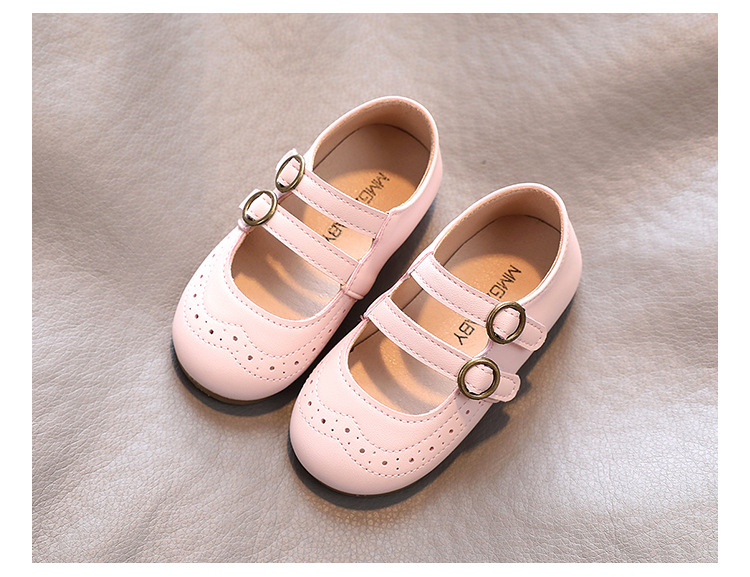 Petites Chaussures En Cuir Pour Filles Printemps Et Automne Nouvelles Chaussures Simples À Bout Rond Chaussures Princesse Simples Chaussures Coréennes Bébé Pois display picture 12