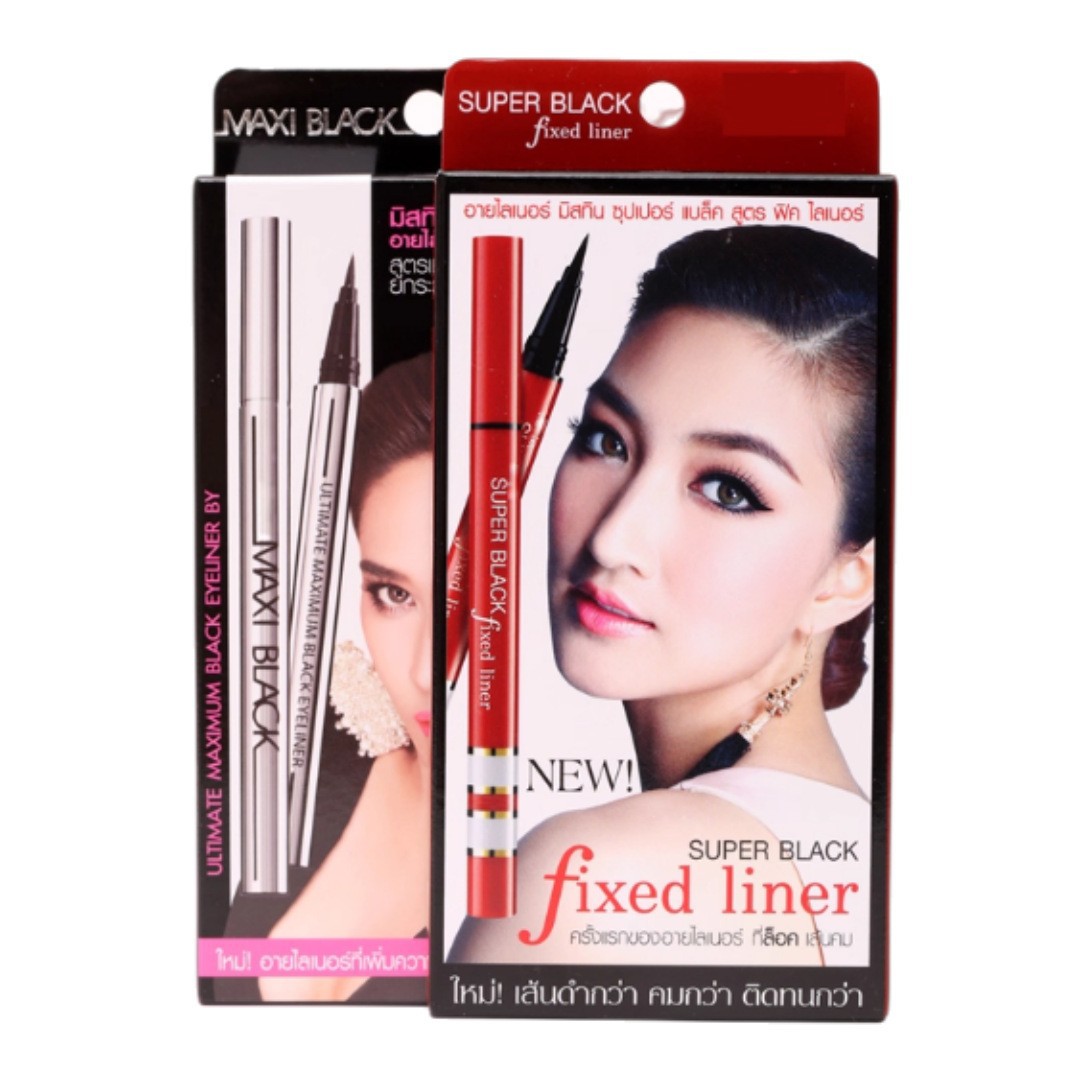 Thailand MIS red tube and silver tube dry eyeliner pen is waterproof, sweat-proof, and does not smudge. It is a soft and firm liquid eyeliner pen and supports drop shipping