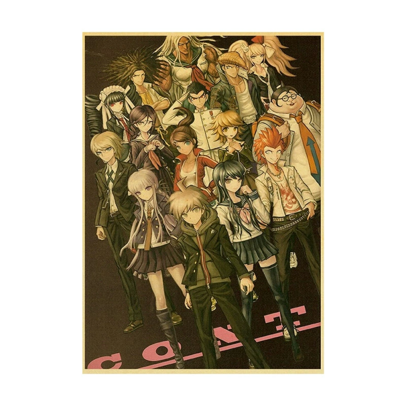 [亚马逊速卖通日本动漫Danganronpa 装饰画帆布画芯海报]