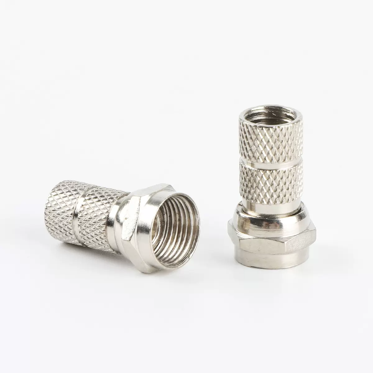 有线电视接头 75-5自紧螺纹f头 英制 公制接头  数字机顶盒F接头