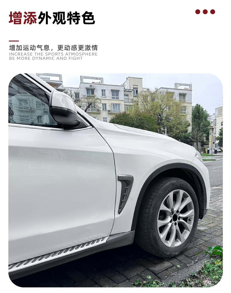 Suitable for Bmw X5 F15 m Sport 2014-18 Fender Air Vent Emblem Car Sticker Exterior Modification