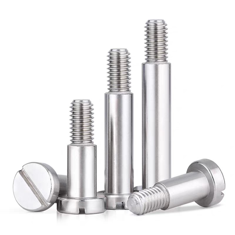 304不锈钢一字槽塞打螺丝GB830轴肩台阶螺钉等高限位螺栓 M2M3-M8