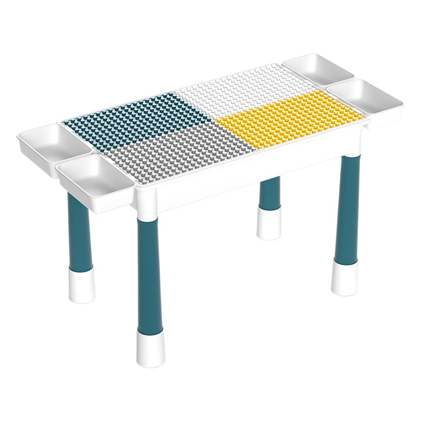 Mesa de bloques de construcción para niños multifuncional bloques de construcción de partículas grandes educación temprana mesa de bloques de construcción rompecabezas ensamblando bloques de construcción juguete niños al por mayor