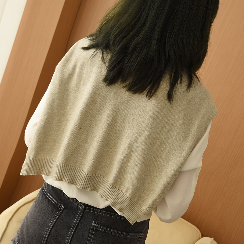秋冬ウールアウターショール、ニットショール、結び目カシミヤ薄手厚手スカーフ、女性用ネックウォーマー、多用途|undefined