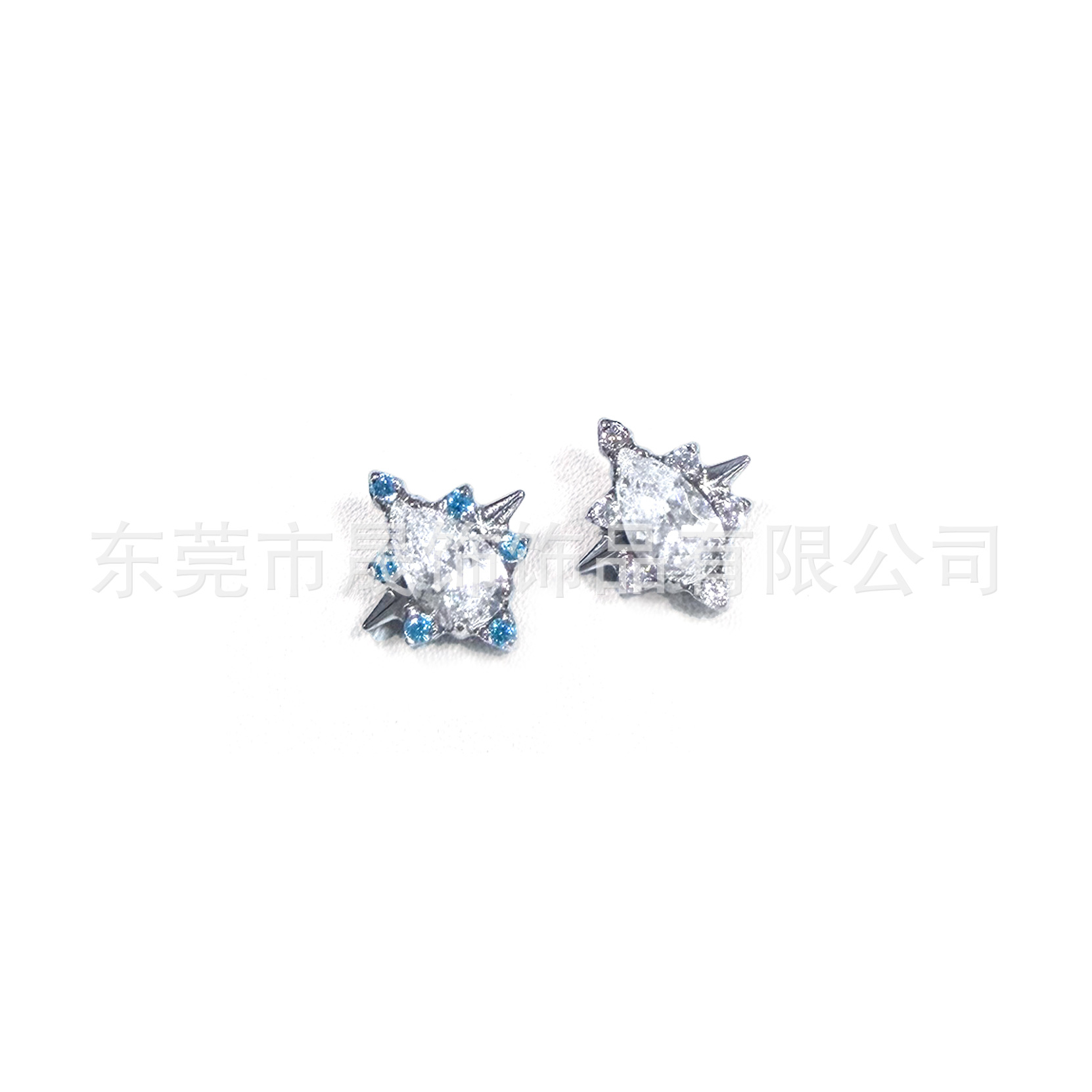 F136 Titanium Alloy 芒 Star Ear Stud Studded Teardrop Cubic Zirconia Helix Cartilage Stud G23 Titanium Internal Thread Piercing Jewelry 替换头