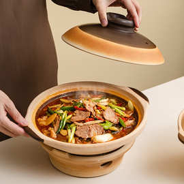 防烫一人食容量单柄砂锅带盖密封锁鲜适配燃气电陶炉家庭烹饪必备