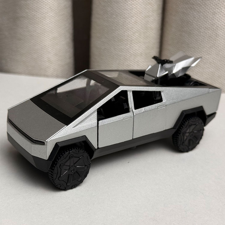 Tesla Cyber ​​Pickup Truck Model Simulation Alloy Car Off-Road Vehicle Children's Toy Cross-Border Car Boy