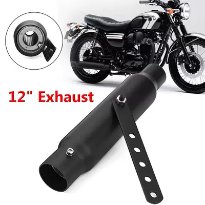 Motorcycle Modified Harley Triumph Exhaust pipe - a-paint-black